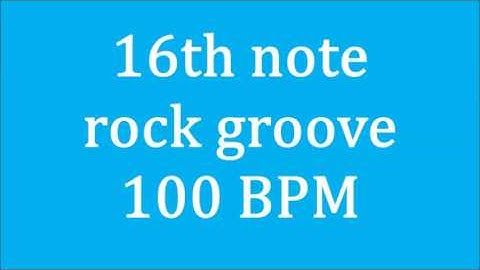 Drum Loop for Practice 16th note rock groove 100 bpm