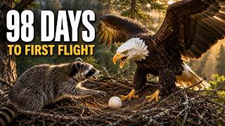 98 Days of a Bald Eagle's Life: Raccoon's Egg Heist Fails, Snake Eats a Chick
