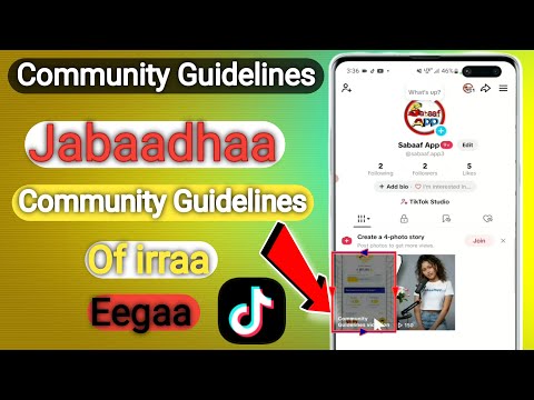 Akkaataa Community Guidelines TikTok Irraa Itti Sirreessan