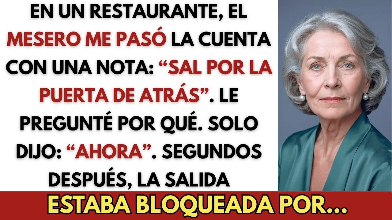 En un restaurante, el mesero me susurró： «Sal por la puerta de atrás» ¡y la salida estaba
