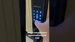 How to unlock Sevenoc digital lock using only PIN code