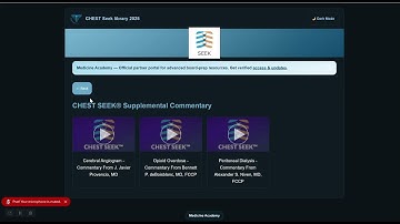 CHEST SEEK Library 2025 — Videos, Qbanks & Flashcards