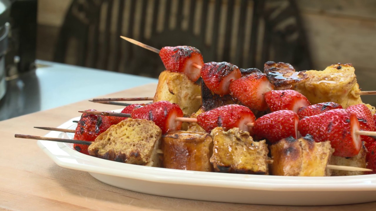 French Toast Kebabs with Grilled Strawberries YouTube