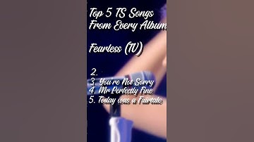 Top 5 TS Songs From Every Album - Fearless TV #shorts #taylorswift