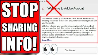 How to PREVENT Adobe from accessing your information