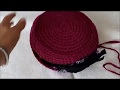 Шьем подкладку для вязаной круглой сумочки из трикотажной пряжи | lining for a knitted round handbag