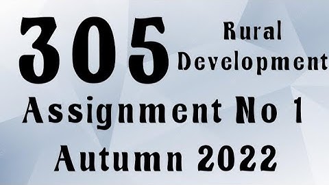 AIOU Code 305 Solved Assignment No.1 Autumn 2022 #aiou #aiousolveassignments