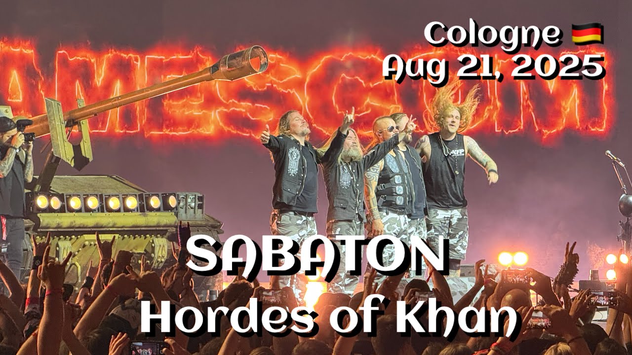 Sabaton - Hordes of Khan @gamescom, Cologne, DE🇩🇪 August 21, 2025 LIVE HDR 4K
