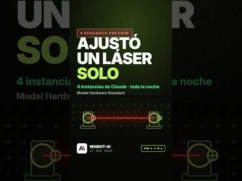 Miniatura de YouTube sobre Claude ajusta un láser toda la noche, solo, con un láser y elementos de IA/automatización