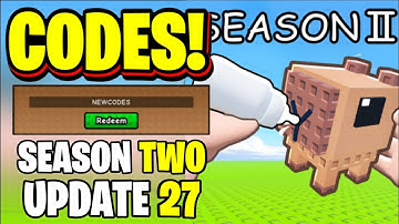 *NEW* ALL WORKING SEASON TWO UPDATE 27 CODES FOR BUILD A ZOO IN 2025! ROBLOX BUILD A ZOO CODES