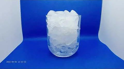 Crushed Ice in a Glass Wonderfully Melting - 4k time lapse