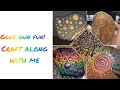 Glue gun fun craft along thefoilingrocklady bling shorts rockart