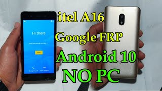 itel A16 Google FRP Bypass Android 10