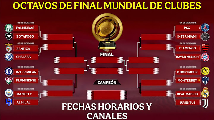 FECHAS HORARIOS Y CANALES PARA LOS OCTAVOS DE FINAL DEL MUNDIAL DE CLUBES 2025
