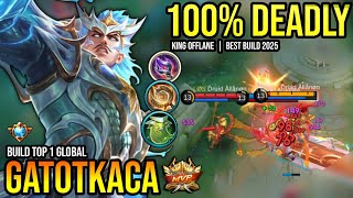 GATOTKACA BEST BUILD 2025 | BUILD TOP 1 GLOBAL GATOTKACA GAMEPLAY | MOBILE LEGENDS✓