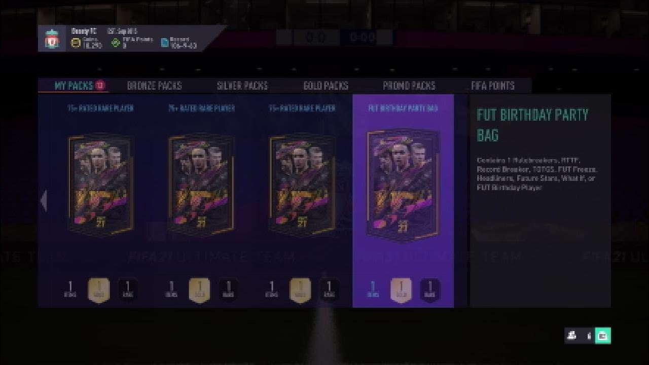Fifa 21- FUT Birthday Party Bag!!