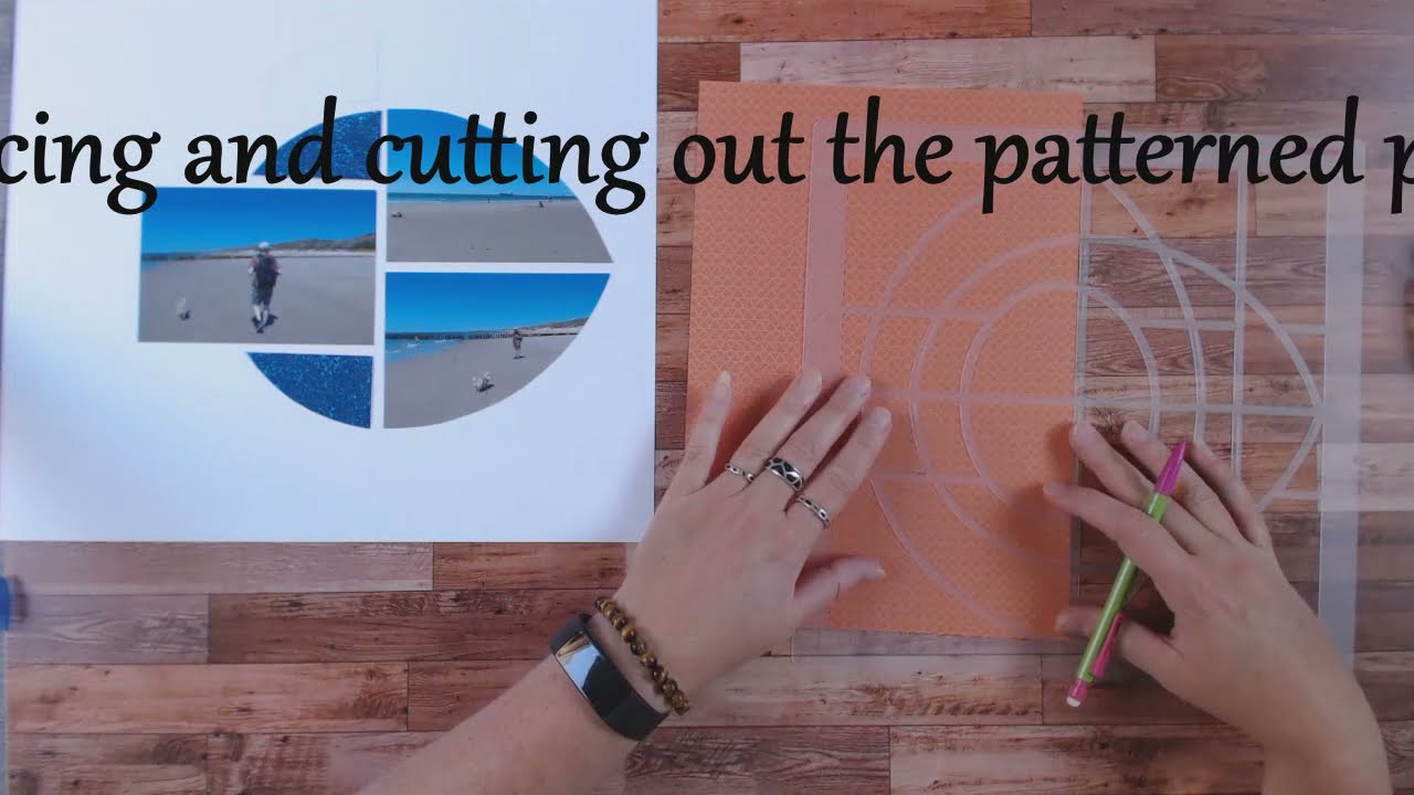 Scrapbook layout with the Azza stencil Cancun - scrappage european style - made by scrapilde