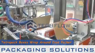 Side Loading Wrap Around Case Packer丨Techflow Pack Milk boxes Wraparound Case Packaging Solutions!