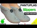 🌈 Tejiendo Pantuflas Slippers a dos agujas 📚 Curso Gratis de tejidos a 2 AGUJAS