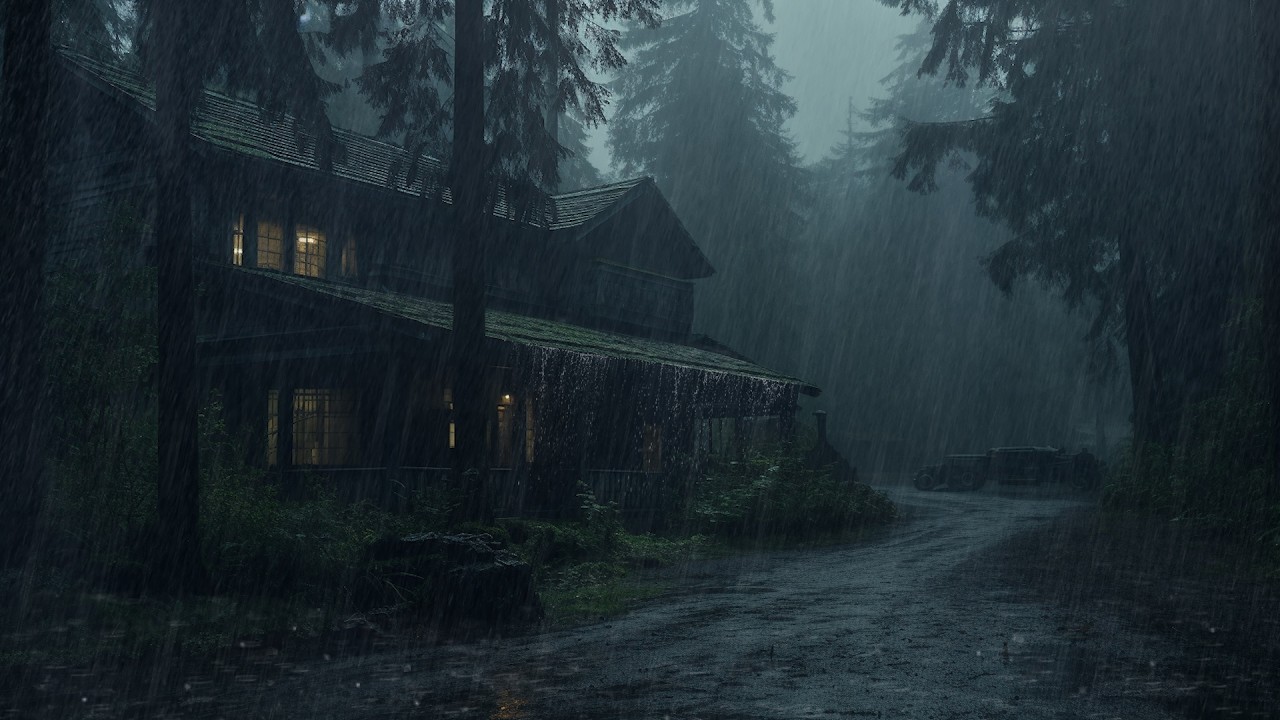 Enjoy the Sound of Heavy Rain in the Forest | Relieve Stress and Anxiety for Sleep in 5 Minutes