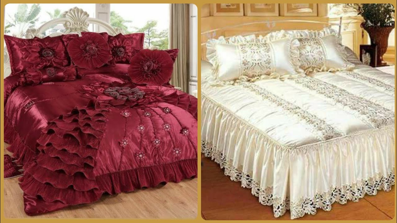 Amazing & Luxury Satin/Silk Bedspreads Frill Bedding Sets Designs For Your Dream bedroom