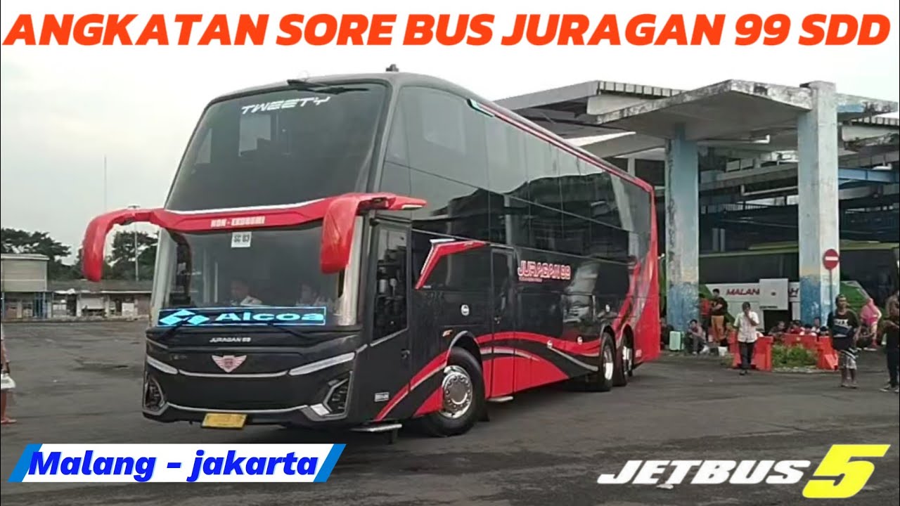 ANGKATAN SORE BUS JURAGAN 99 SDD JETBUS 5 DAN BUS SINAR JAYA. YouTube