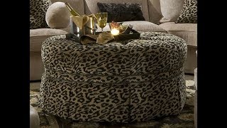 Animal Print Ottoman