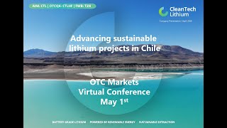 CleanTech Lithium Plc  (OTCQX: CTLHF | AIM: CTL): Virtual Investor Conferences