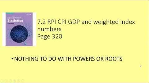 CronoGCSEStastics Weighted Index Numbers