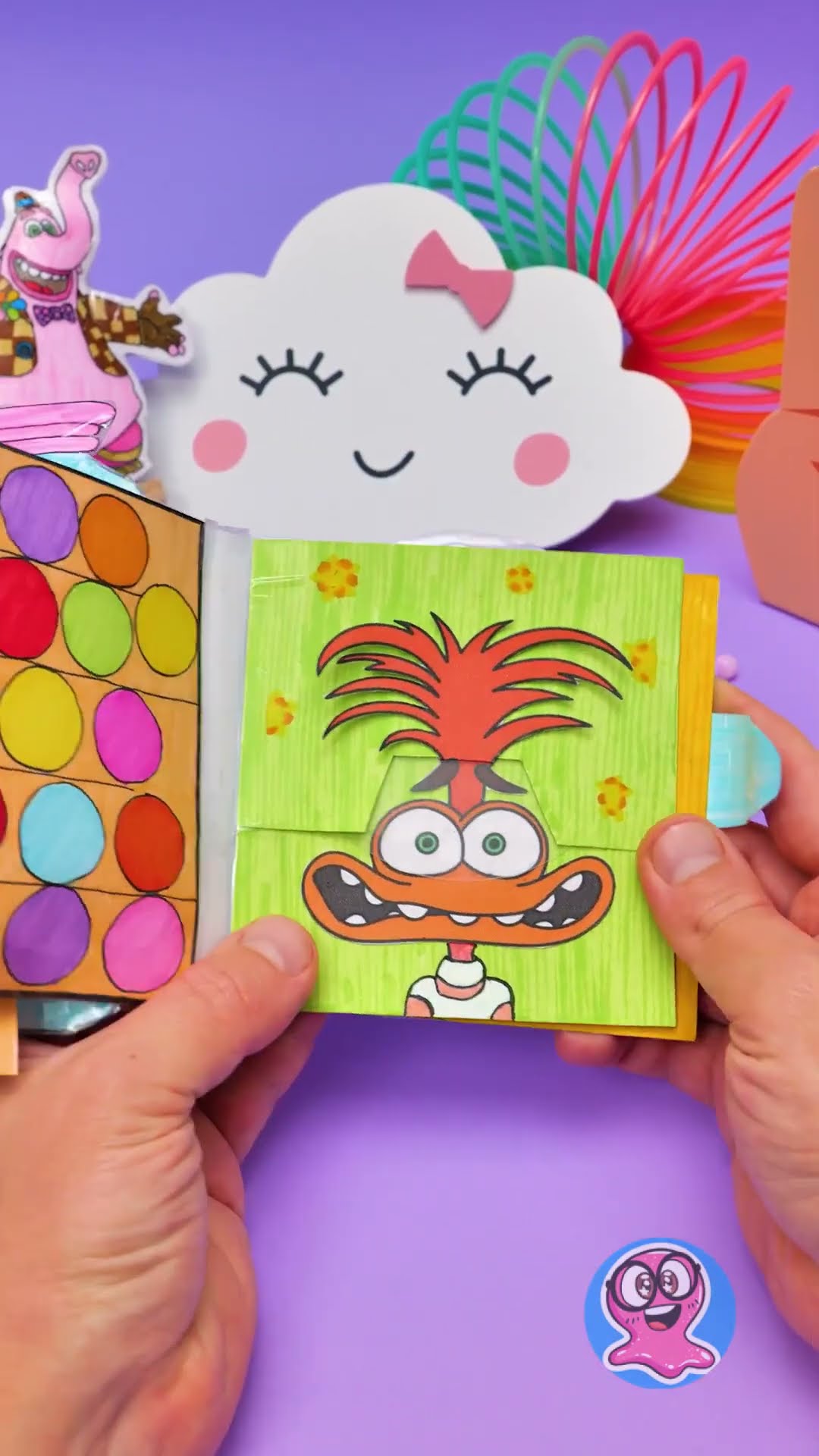 Libro silencioso de adentro hacia afuera hecho a mano: ¡conoce las emociones! ??#manualidades #DIY