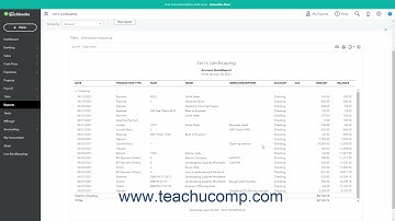QuickBooks Online Tutorial Creating Account QuickReports Intuit Training