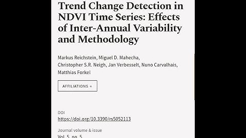 Trend Change Detection in NDVI Time Series: Effects of Inter-Annual Variability and M... | RTCL.TV