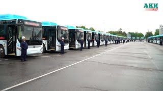 60 новых автобусов приехали в Бишкек