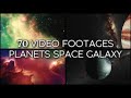 Footages pack  planets space galaxy stars earth solar system