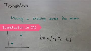Translation in CAD(2D transformation):Computer graphics