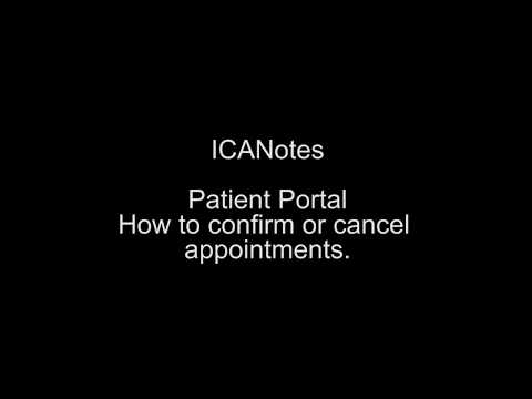 ICANotes - How to confirm or cancel your appointment.