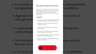 What is regression testing in software Testing...? #shorts #qa #regressiontesting
