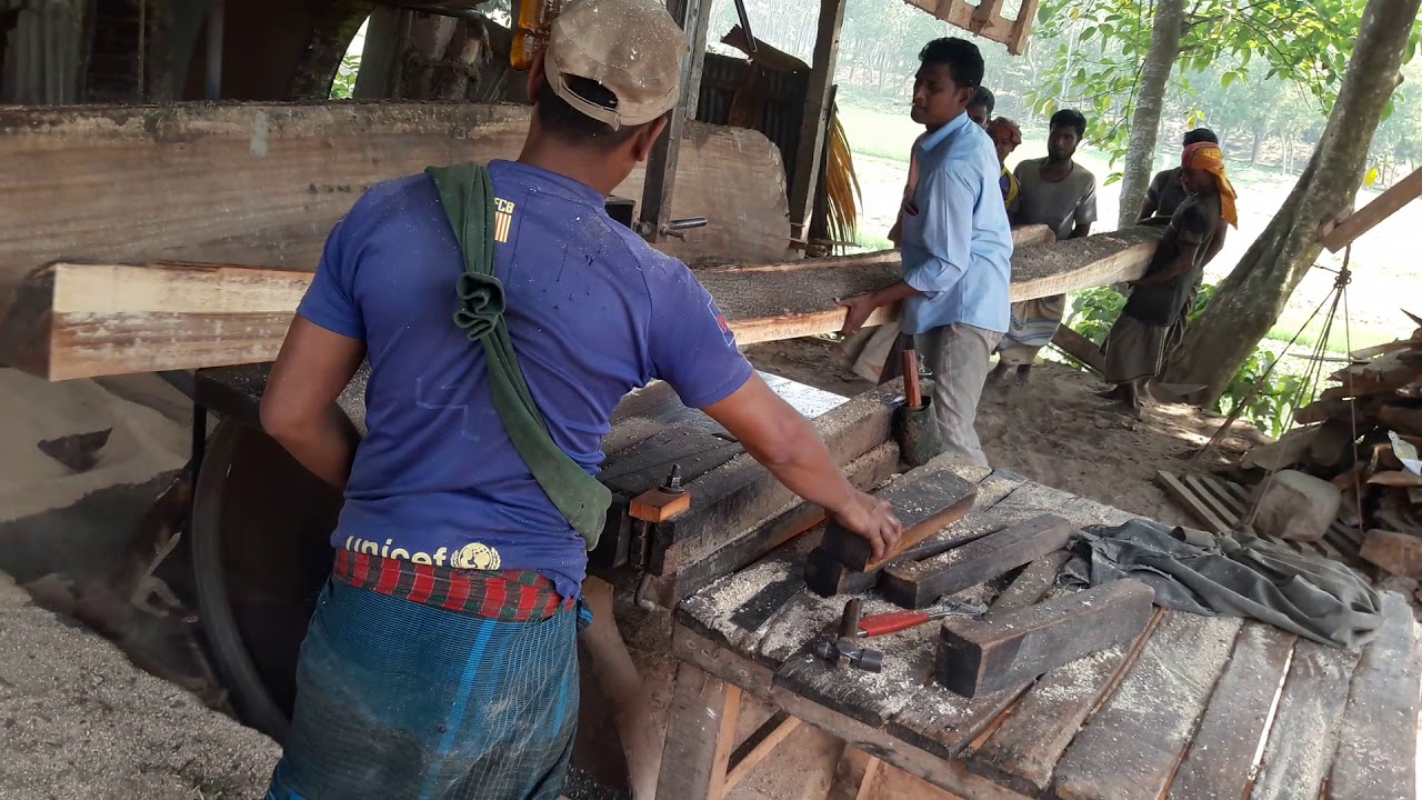 Lot of Wood Cutting। Super Fast Wood Cutting। Dangerous Saw Mill