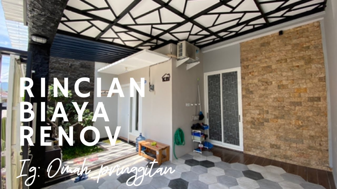 Bongkar total biaya  area depan renovasi  rumah  subsidi   