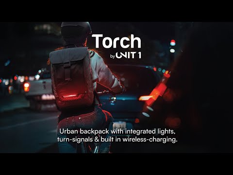 Torch by UNIT 1: an urban backpack with integrated lights