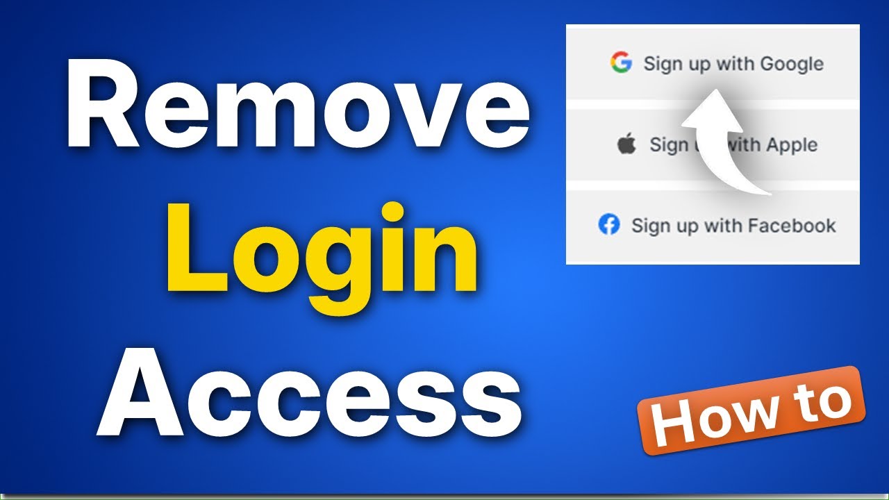 Remove Sign In Remove Sign in With Google Access from a Website - YouTube