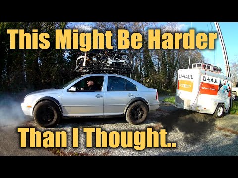 MK4 TDI Jetta U-Haul Road Trip! First Challenge: ESCAPING the Driveway.