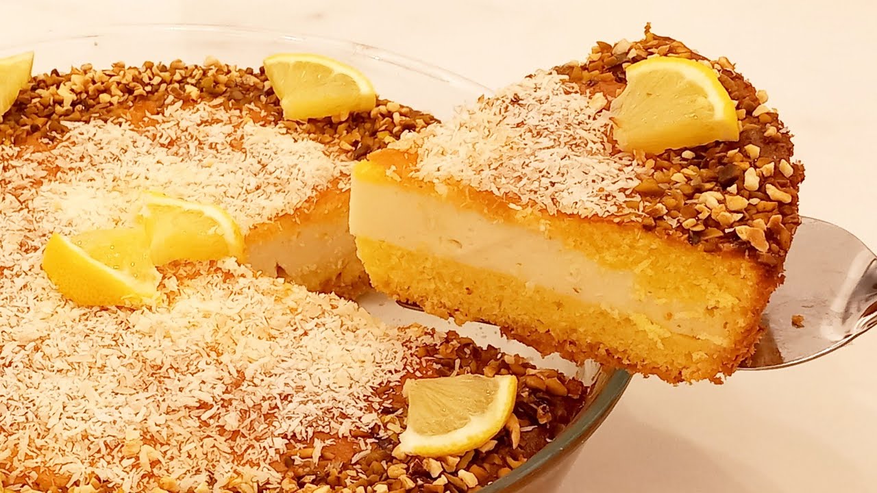  كأنها من أفخم حلواني مع ان طريقتها بسيطة جدا🍋 كيكة سهلة وسريعة بكريمة الليمون /كيك الليمون/كيك حامض
