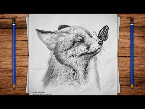 How To Draw a Realistic Fox 🦊 - Pencil Sketch Drawing animals