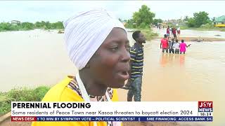Perennial Flooding: Some residents of Peace Town near Kasoa threaten to boycott election 2024