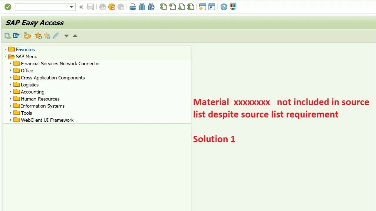 Fix error  Material not included in source list despite source list requirement || solution 1