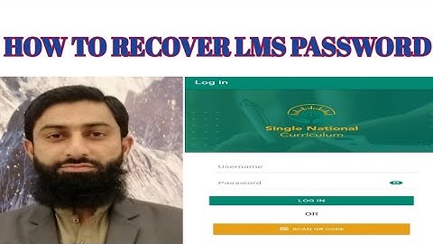 How to Recover Password on LMS/SNC Trainings/ Sana Ullah Madni