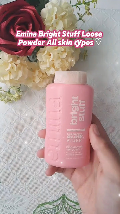 review Emina Bright Stuff Loose Powder All skin types #fyp #bedaktabur #eminabedak #emina
