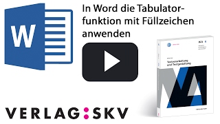 In Word die Tabulatorfunktion mit Füllzeichen anwenden