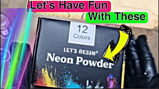 Lets Have Fun With These Let's  Resin NEON POWDERS | Beginners Friendly #resin